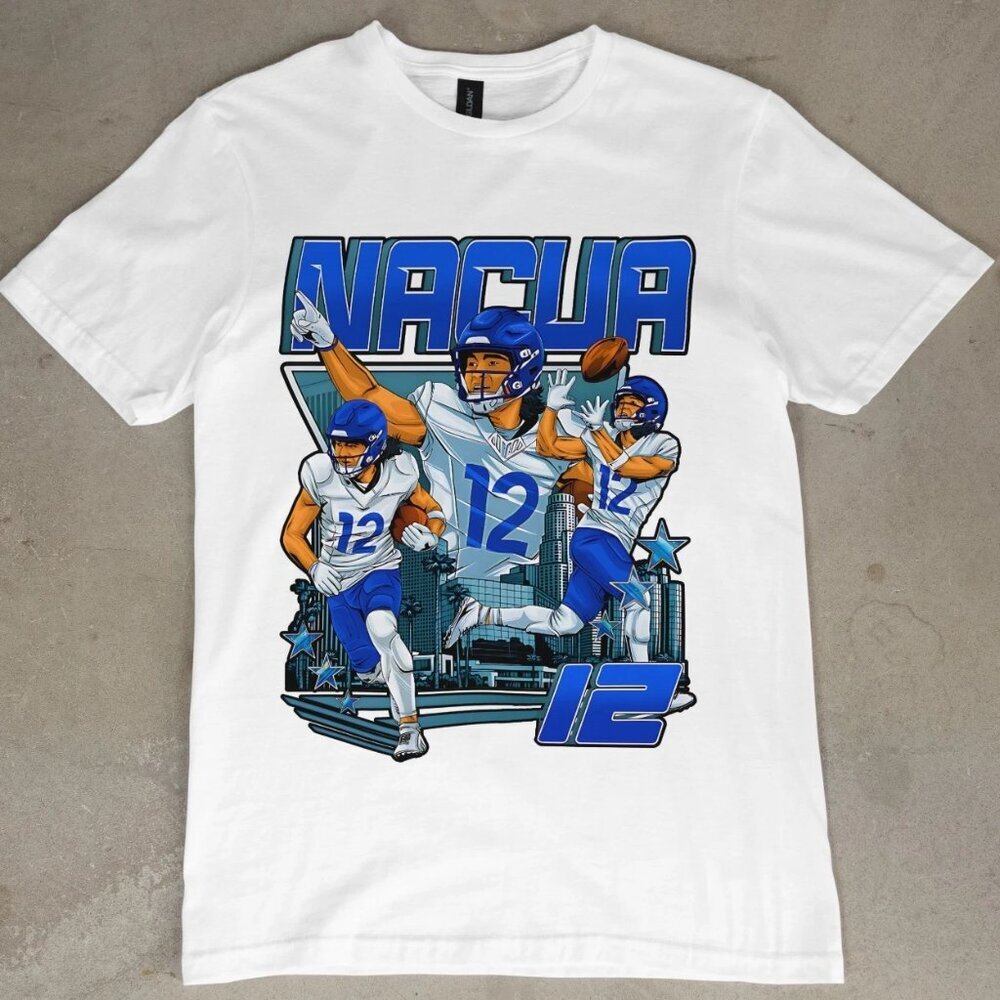 Puka Nacua Graphic Tee Shirt NFL Los Angeles Rams Football T Shirt 90
